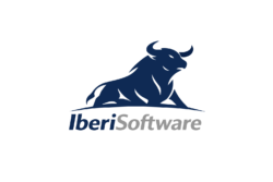 Logotipo empresarial de la empresa IberiSoftware, especialistas en software de seguridad privada.